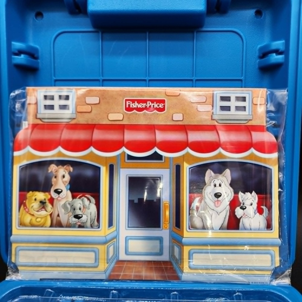 Fisher-Price Blue Adopt-A-Dog Vintage 2002 Puppy Figures Portable Pet Shop Toy‎